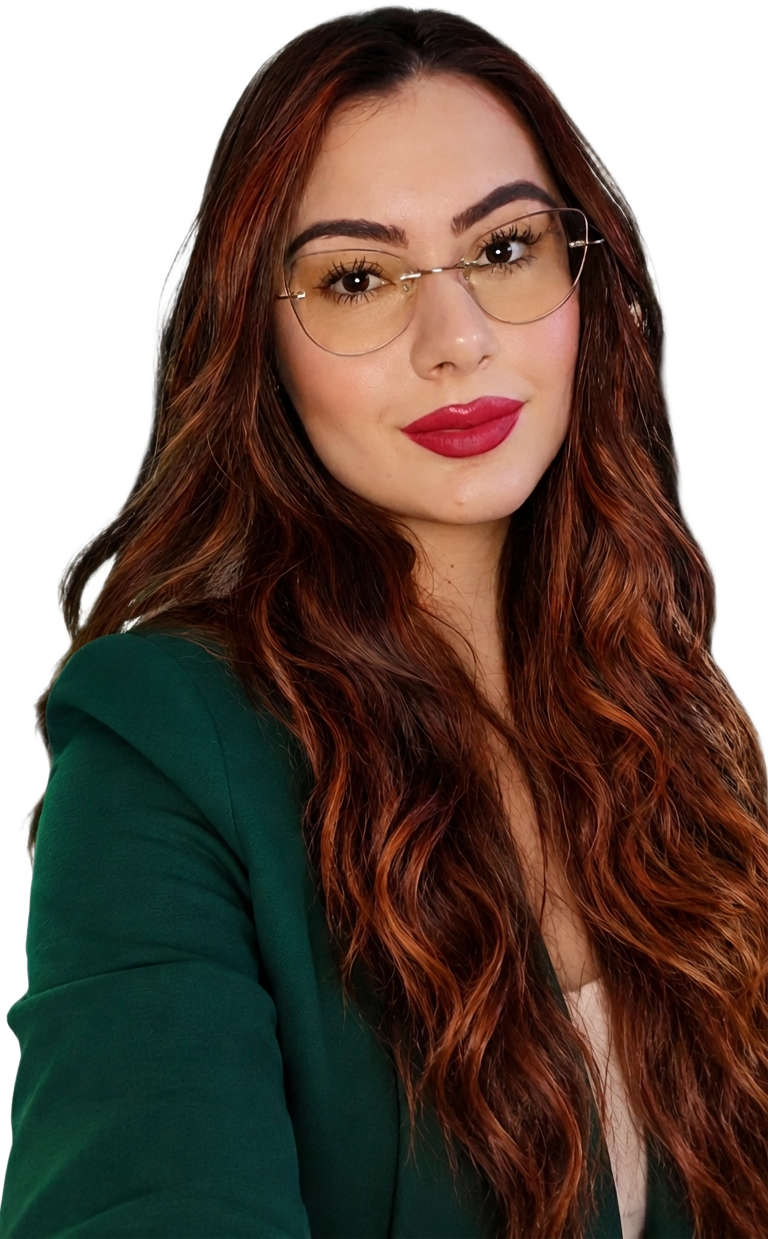 Portrait of Alessia Mereuță, known online as Ing. Alessia