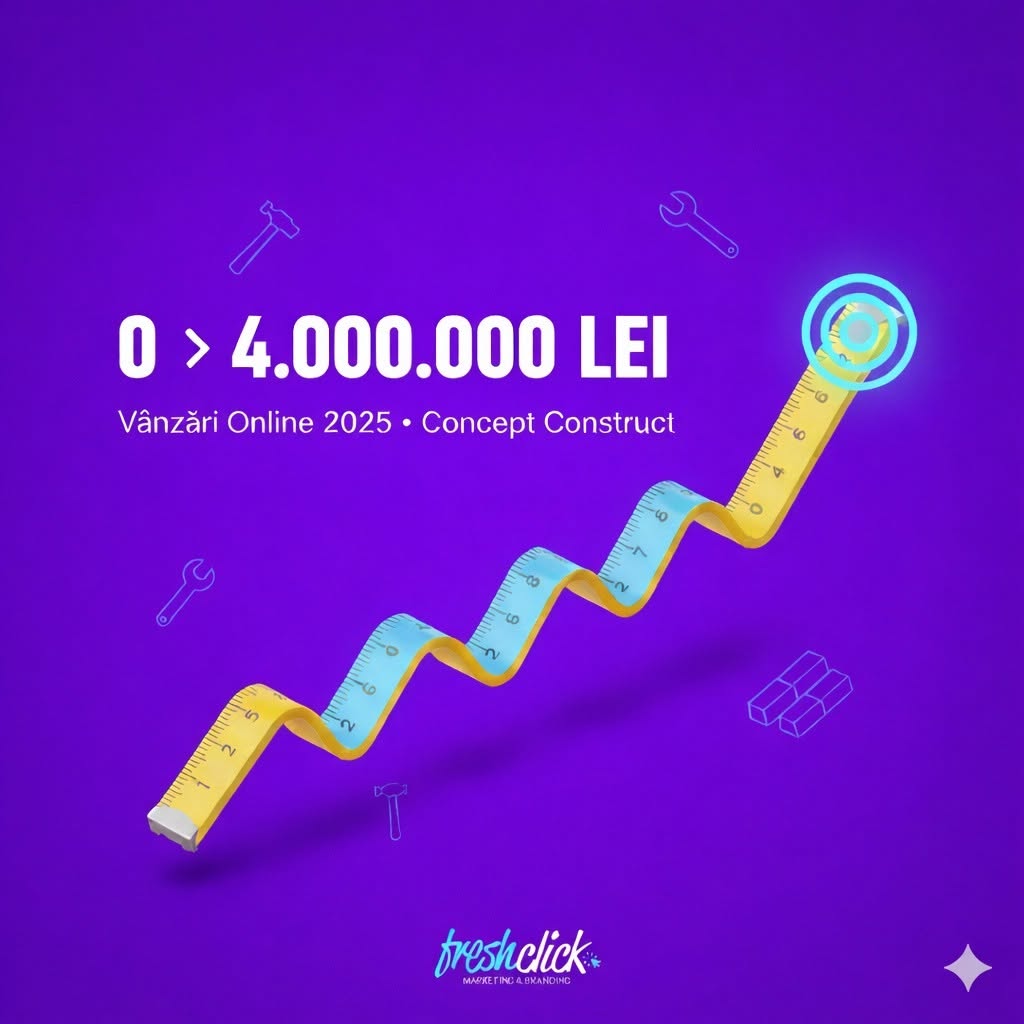 FreshClick campaign results visual for Concept Construct