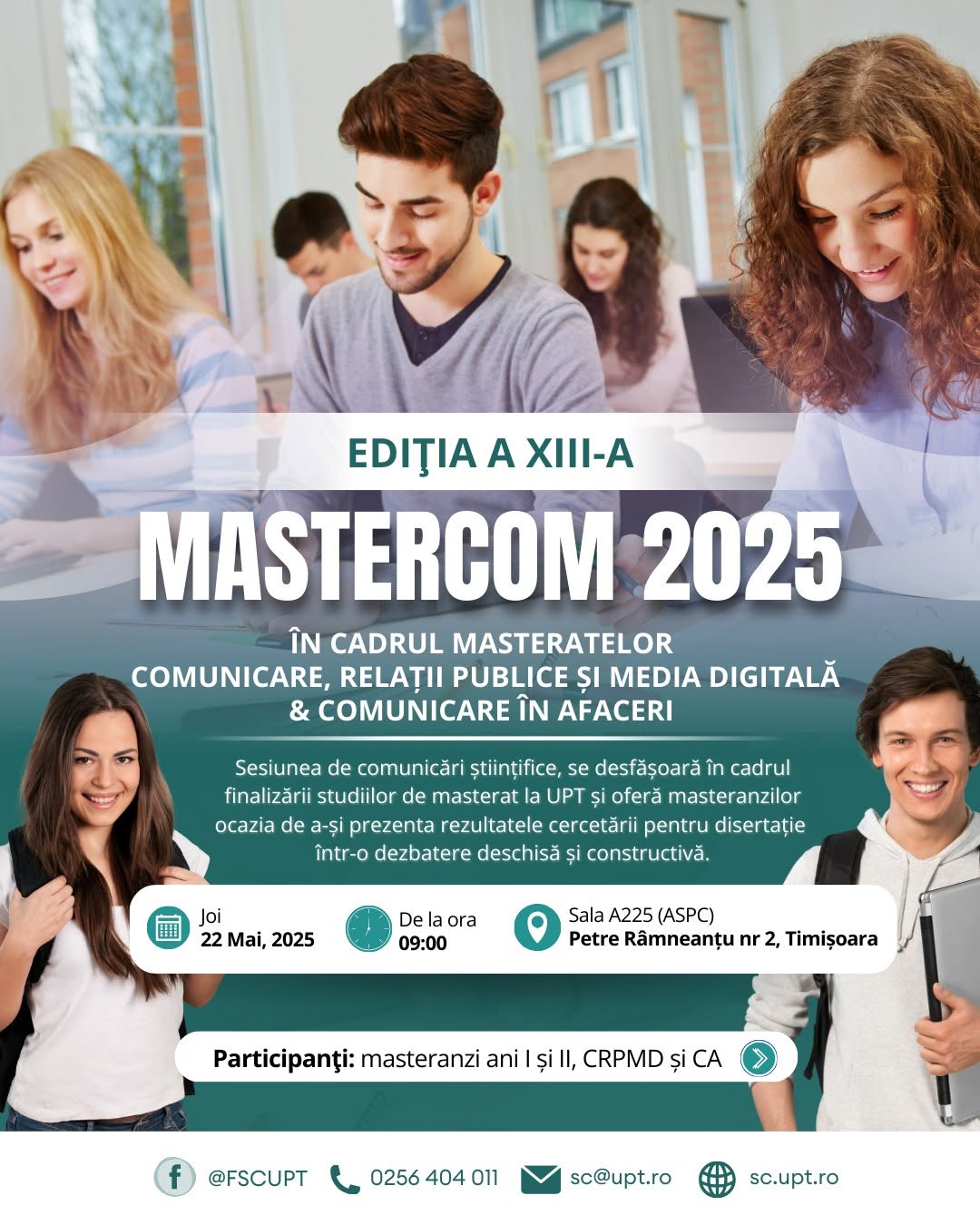 Business Communication master's programme post promoting Mastercom 2025