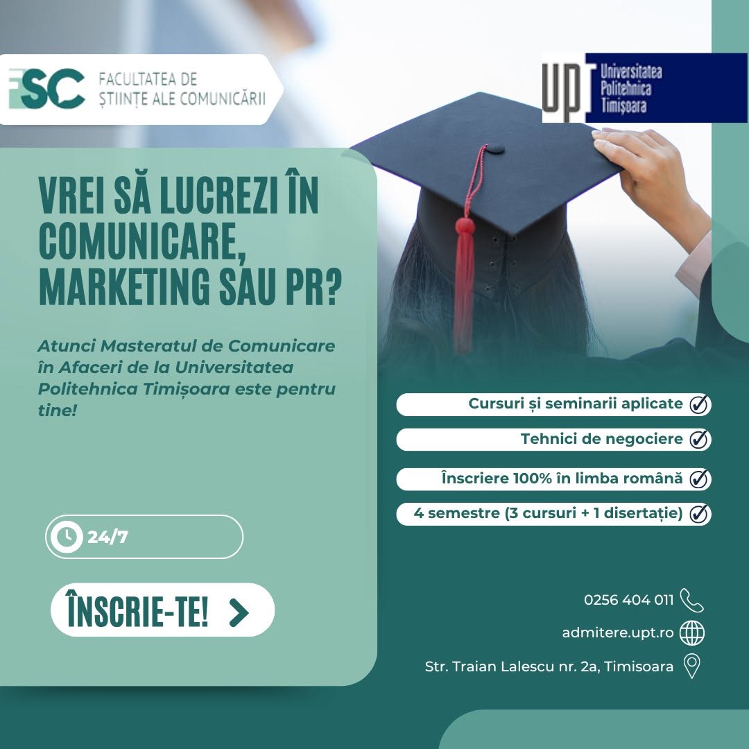 Business Communication master's programme admissions post