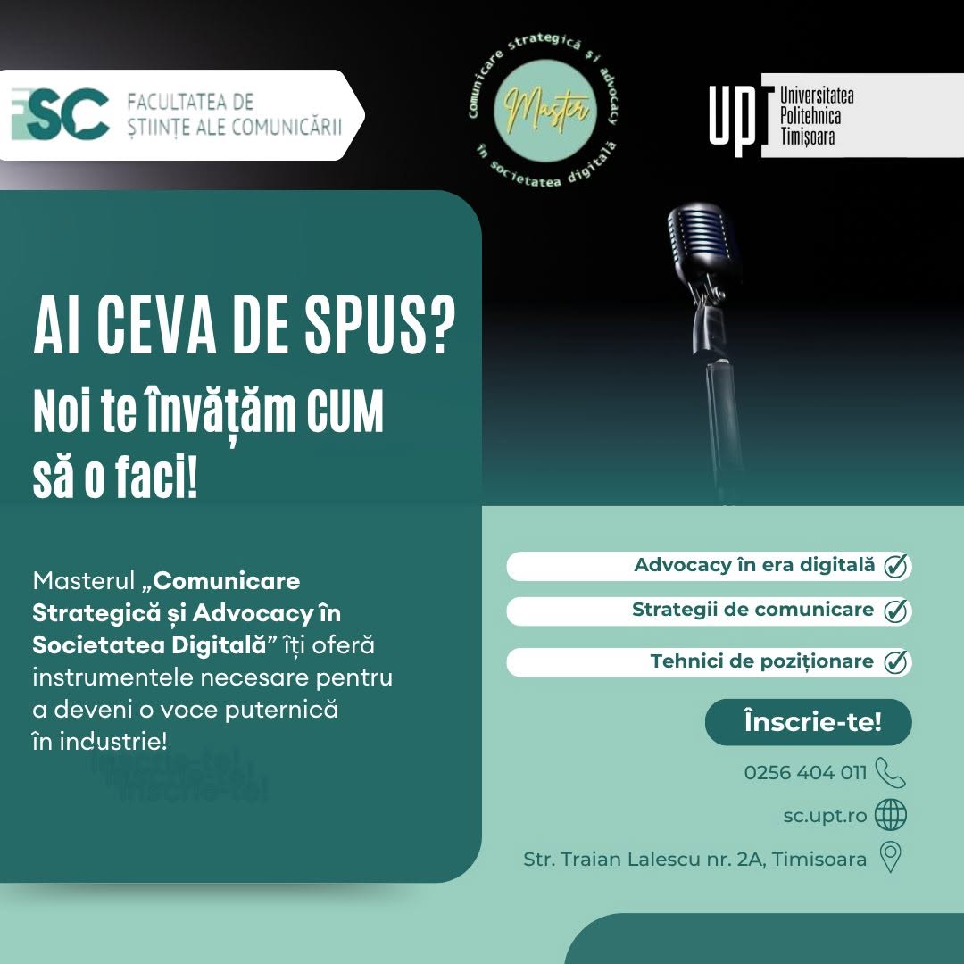 CSASD master's programme social post inviting prospective students to find their voice in the industry