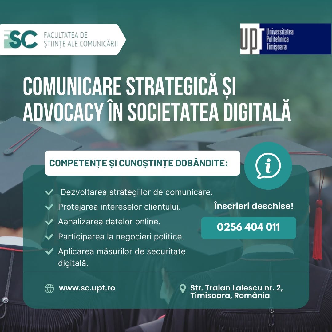 CSASD master's programme social post highlighting acquired competences and open enrolment