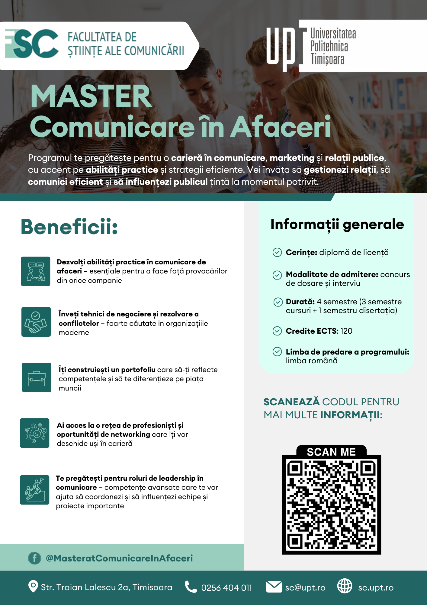 Poster for the master's programme in Business Communication