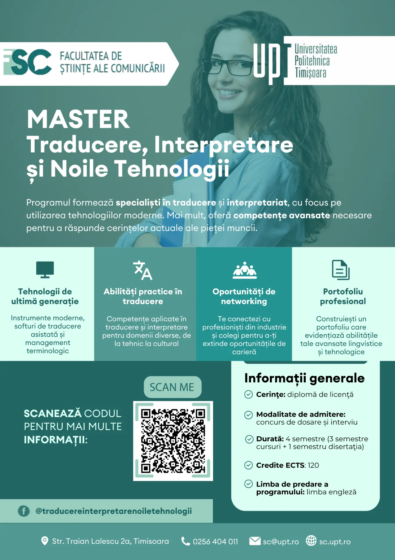 Poster for the master's programme in Translation, Interpreting and New Technologies