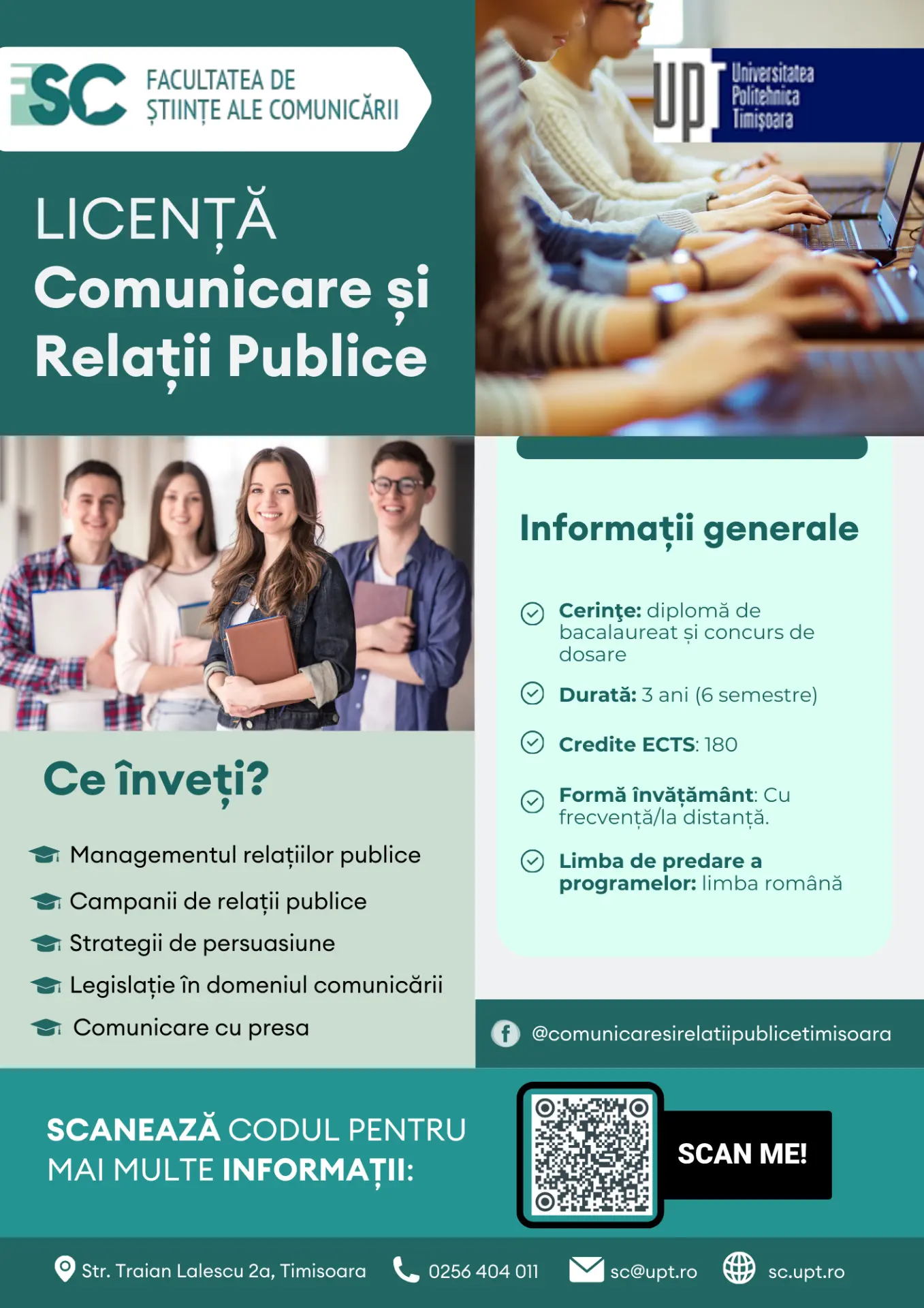 Poster for the bachelor's programme in Communication and Public Relations