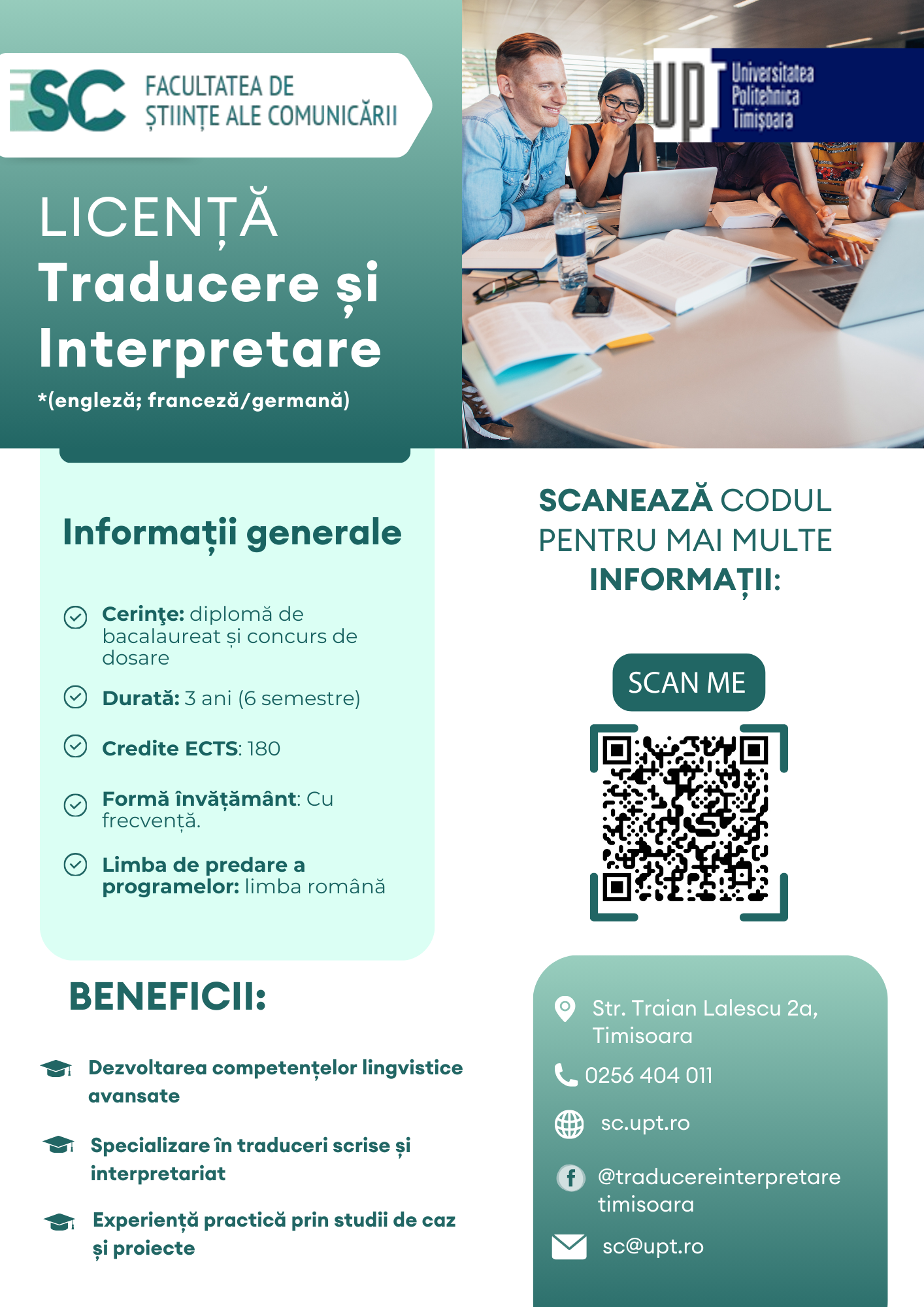 Poster for the bachelor's programme in Translation and Interpreting